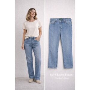 LRL Lauren Jeans Co Ralph Lauren Light Wash Jeans 10 Petite Stretch Denim